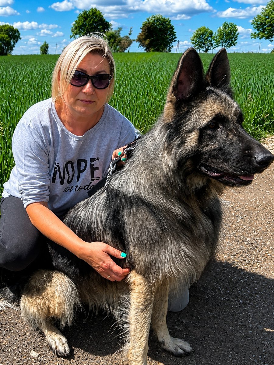 Anna Rasztar z owczarkiem staroniemieckim z hodowli ANDAR WOLF